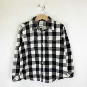 Hanna Andersson Flannel Button Down Shirt 110 cm